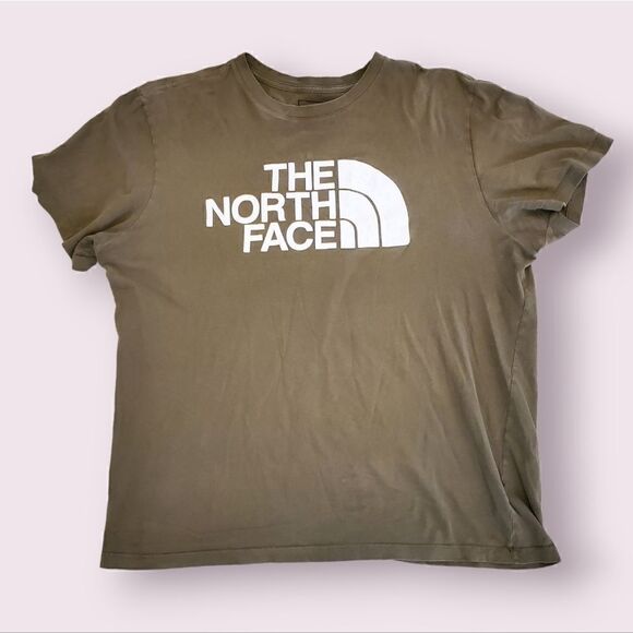The North Face Shirt Graphic Logo Shirt Mens Large Olive Green T-shirt - Picture 1 of 4